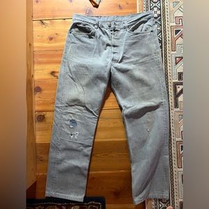 Levi 501 button fly jeans.